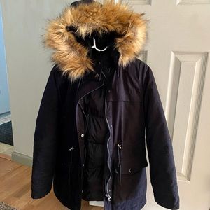 Black Hooded Parka